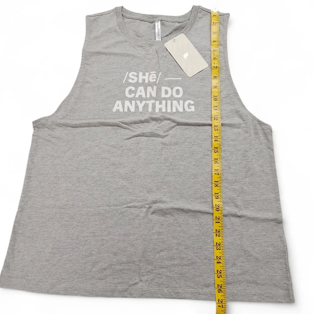 Fabletics She Can Do Anything Micah Muscle Tank in Gray Size Large NWT - Picture 7 of 9